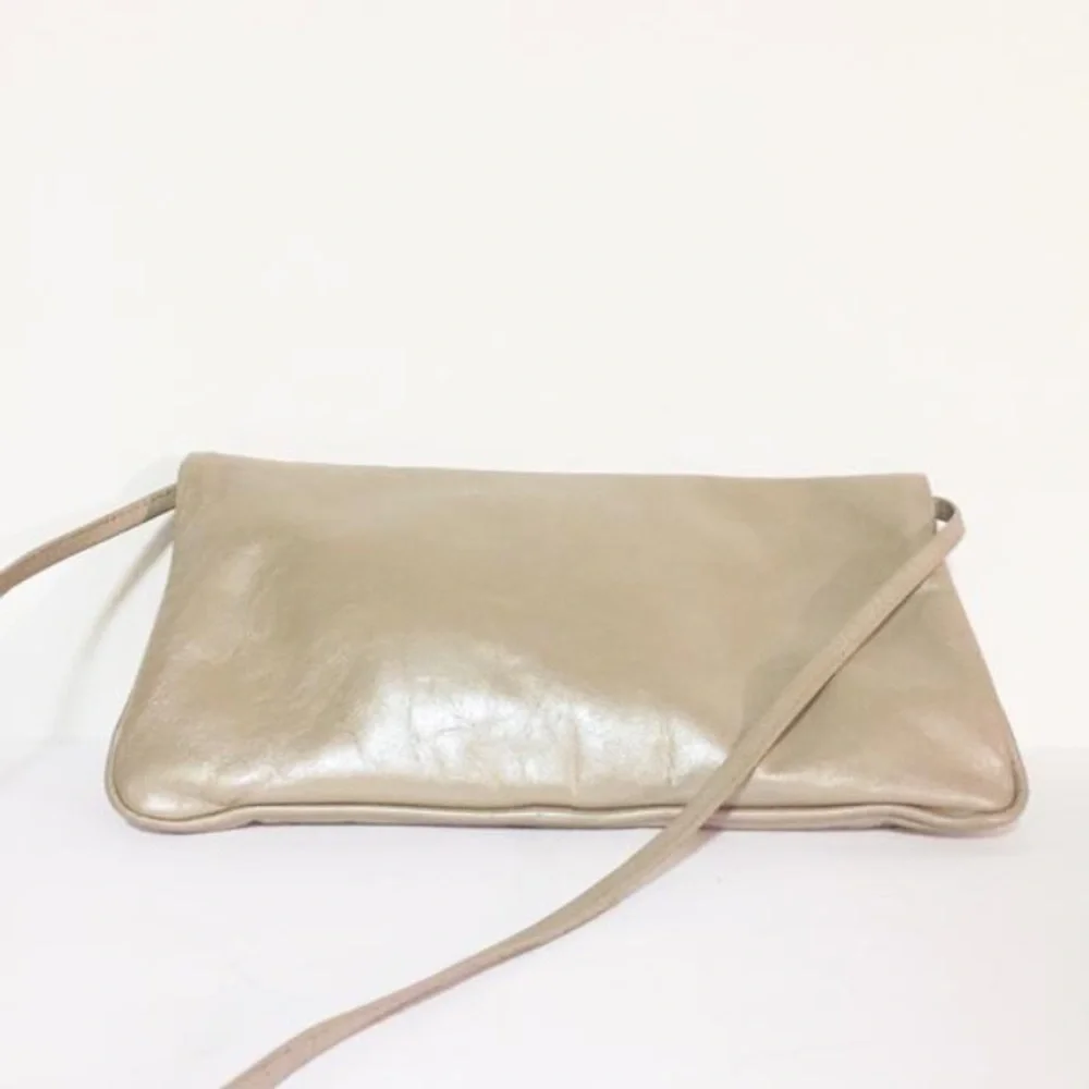 Timmy Woods Beverly Hills leather snakeskin evening flap bag